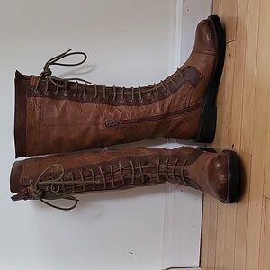 Brown leather boot